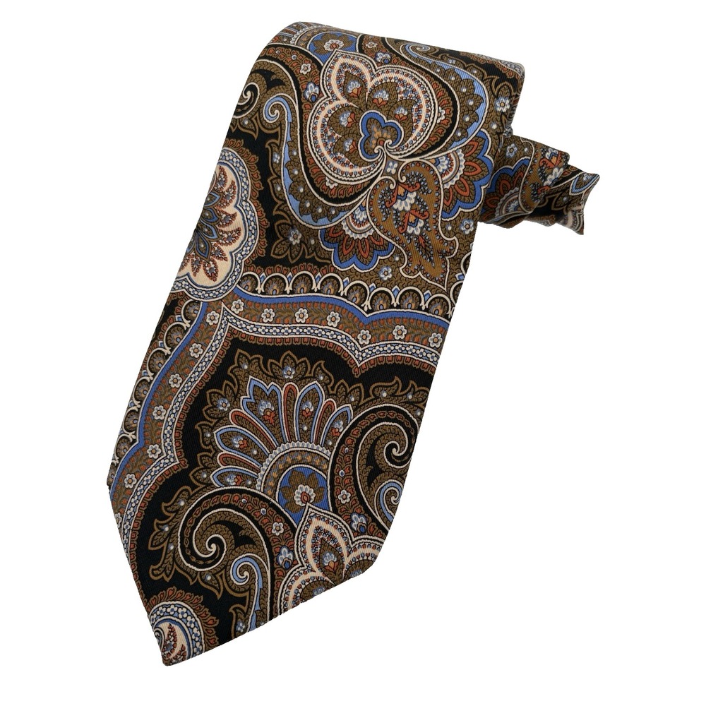 Robert Talbott Tie 100% Silk Paisley Floral Designer Luxury Winston Co GUC